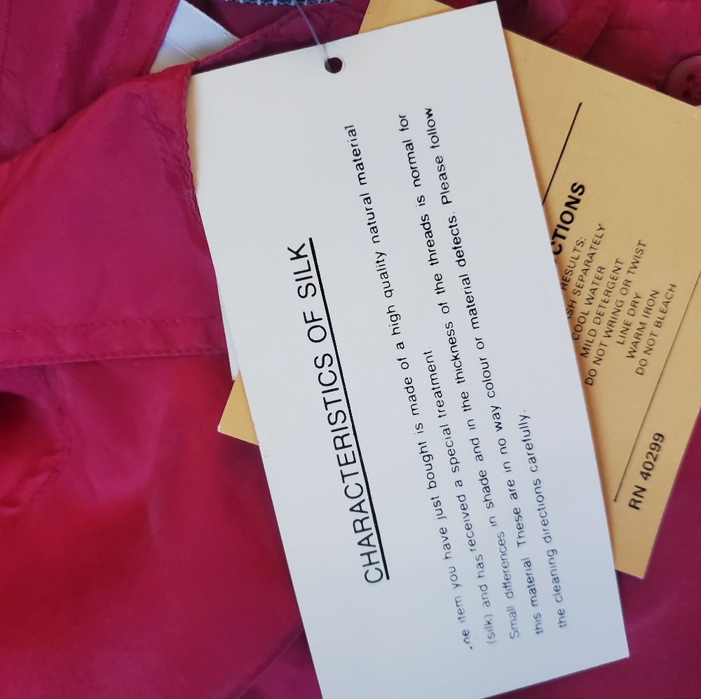 Red Silk Blouse - Picture 16 of 16